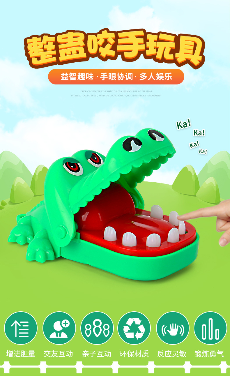 Mini hand-biting crocodile with keychain as a small gift, hand-biting little crocodile toy, prank crocodile pic 3