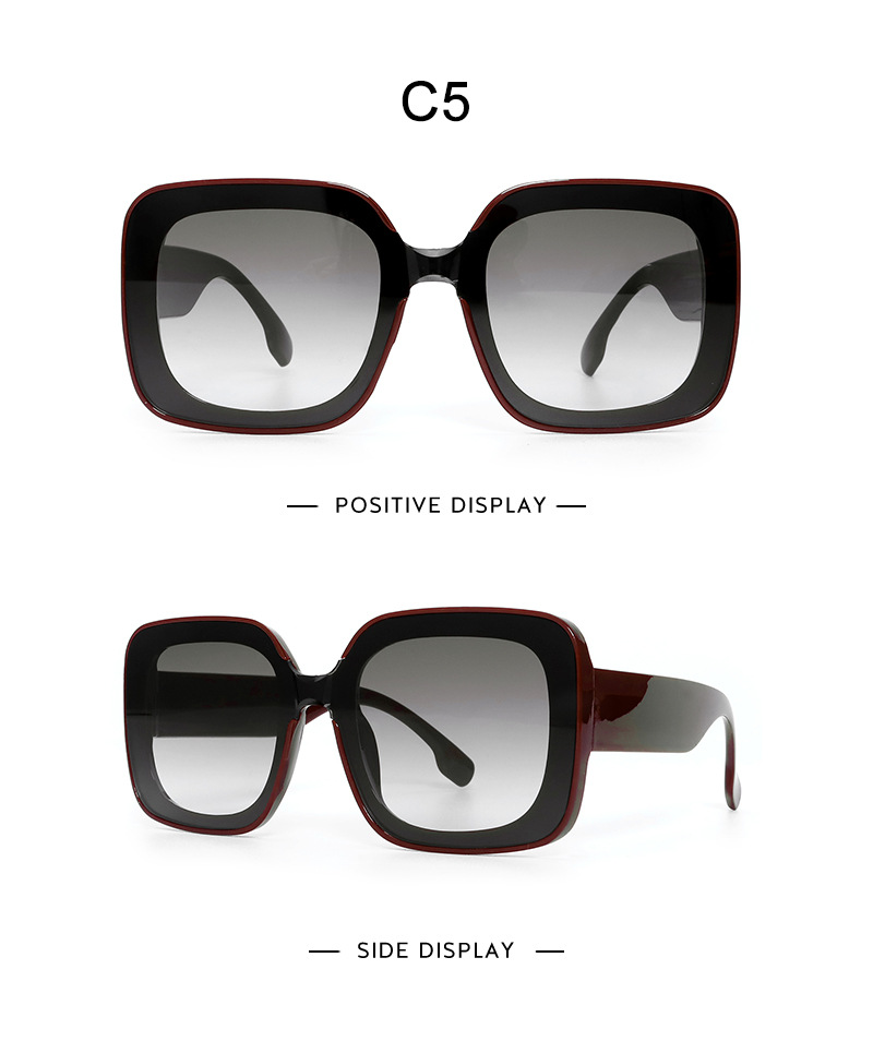 新款ins同款个性方形苏格兰纹摩登太阳镜欧美街拍墨镜女小方框详情20