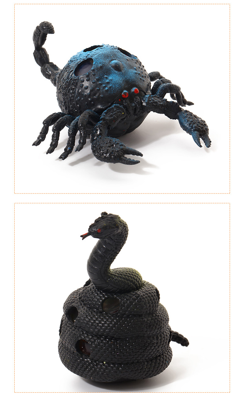 亚马逊wish爆款万圣节捏捏乐吓人玩具TPR仿真蛇蝎昆虫恶搞玩具详情12