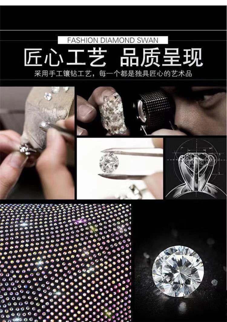 汽车方向盘套镶钻弹力四季通用防滑水钻亚马逊跨境把套现货舒适手感详情26