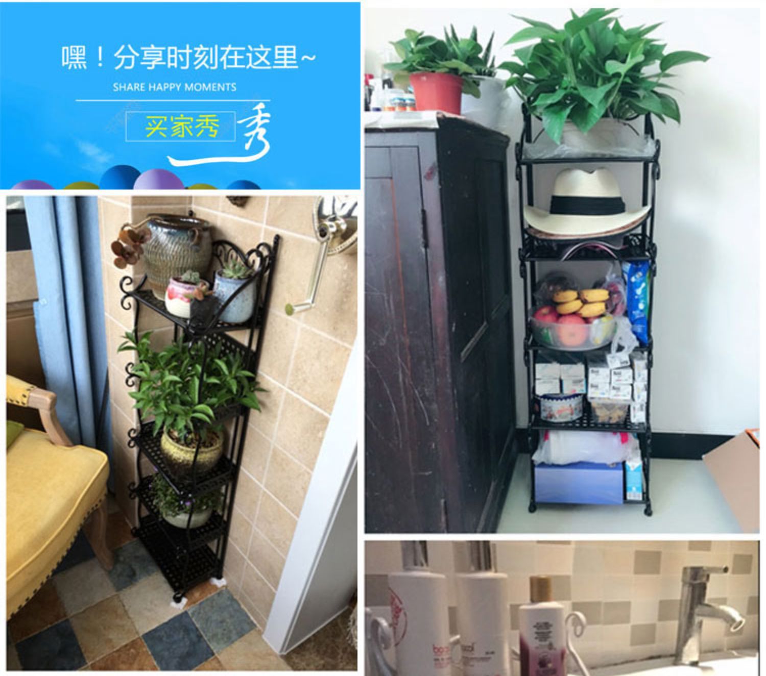 跨境专供 TEMU SHEIN TK置物架卧室简易小书架落地收纳架子详情5