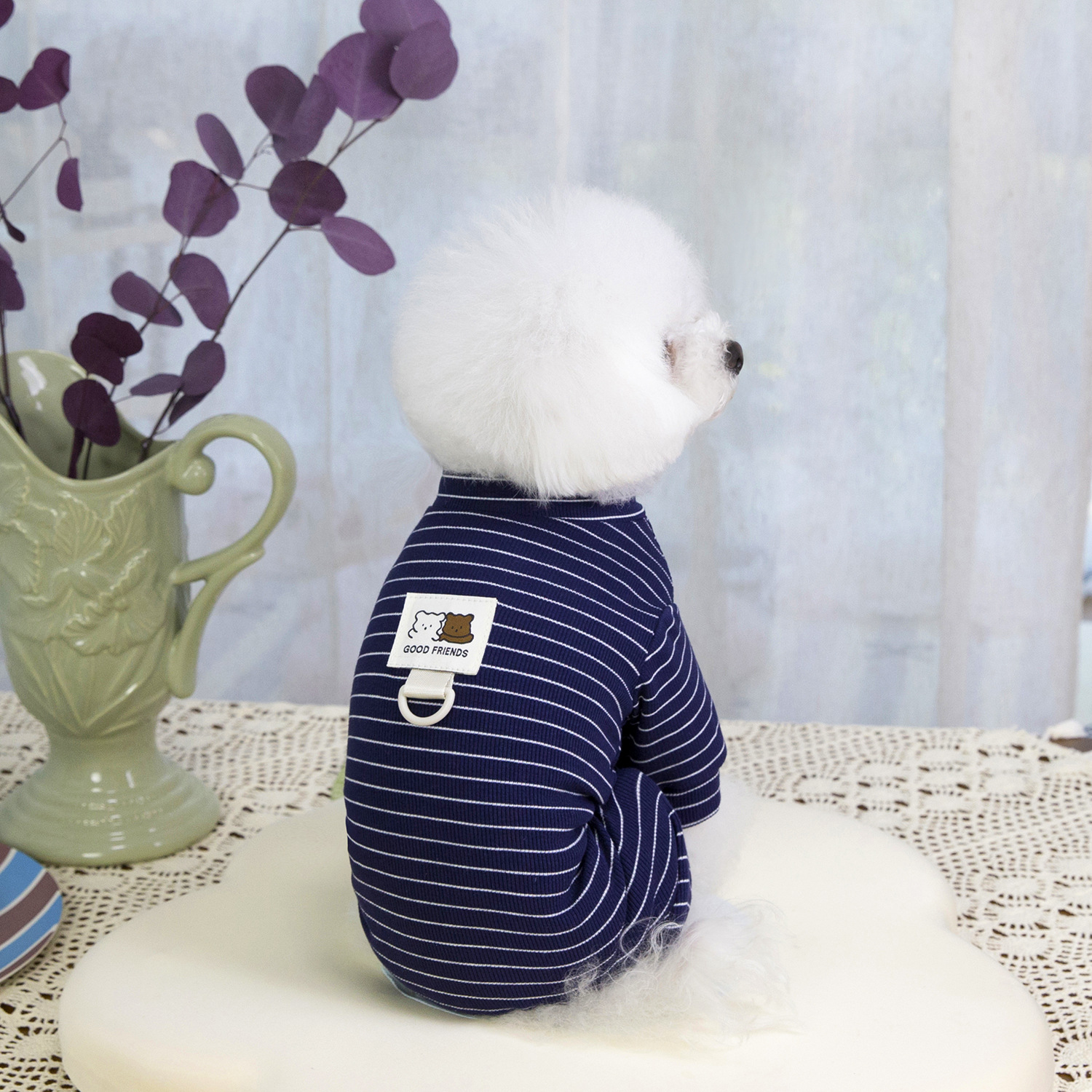 条纹贵宾犬宠物服装两只装狗狗衣服宠物服饰宠物狗狗衣服详情12