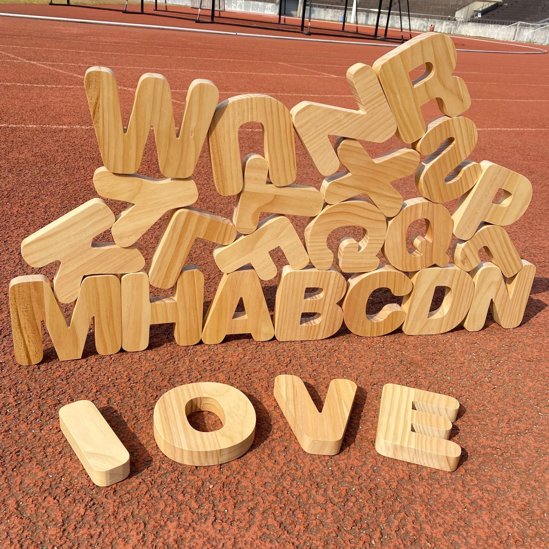 儿童木质26个英文字母拼单词幼儿园大积木平衡叠叠高堆叠益智玩具详情9