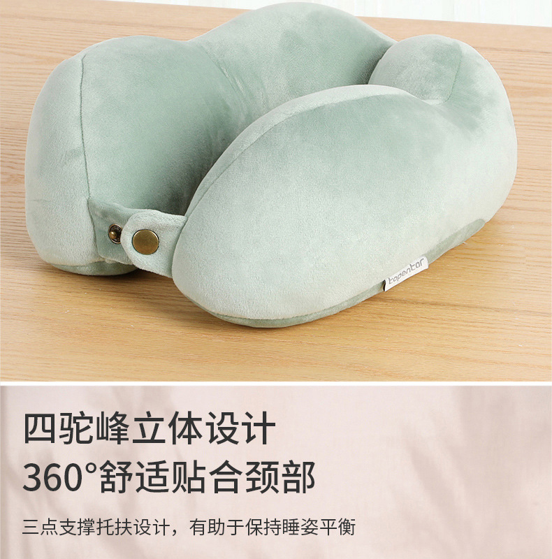 Thickened and enlarged PP cotton U-shaped pillow, upgraded hump travel pillow, composite sponge with softness, wholesale in stock U-shaped pillow pic 13