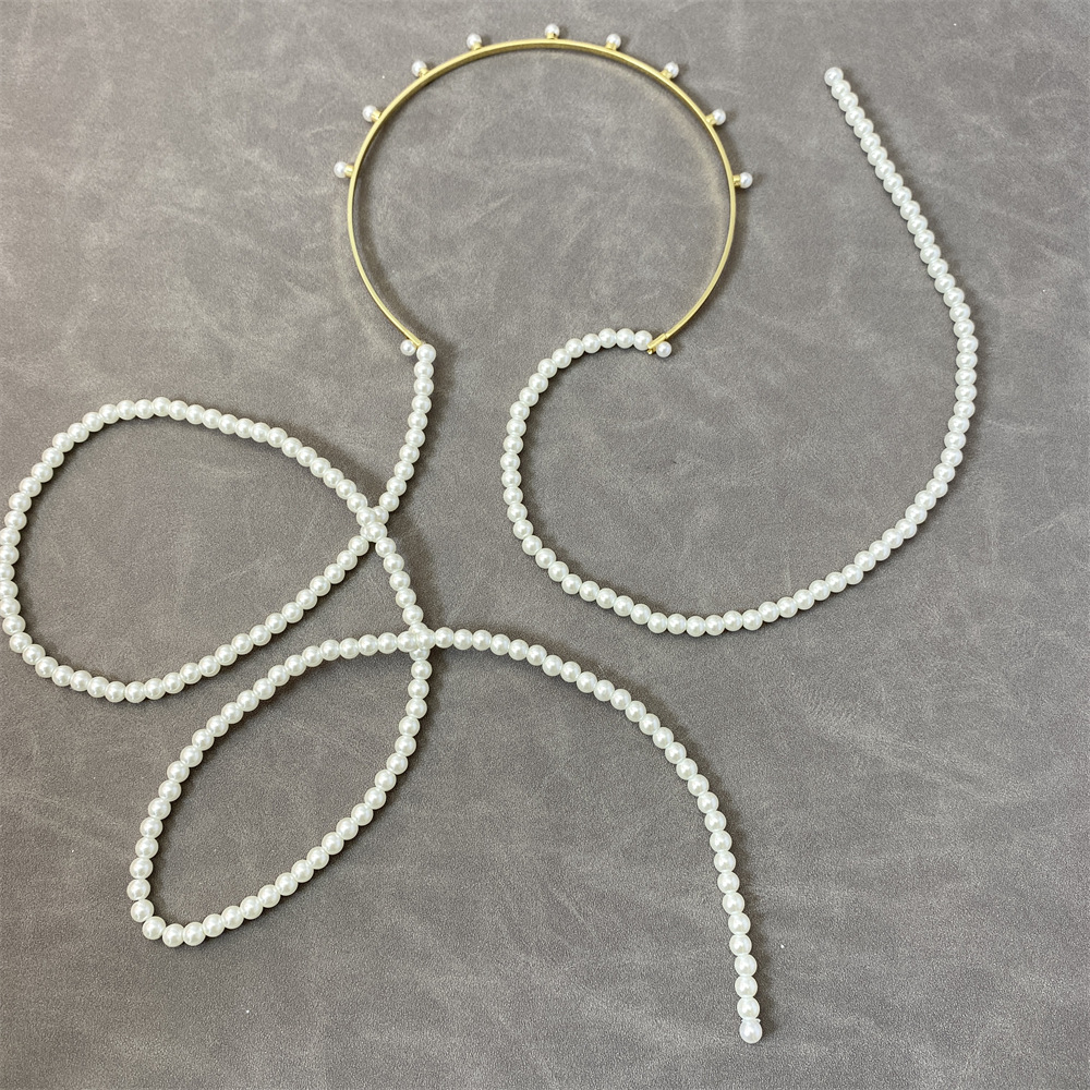 法式复古仙女珍珠流苏链条发箍设计感小众气质发卡森系超仙头饰女详情5