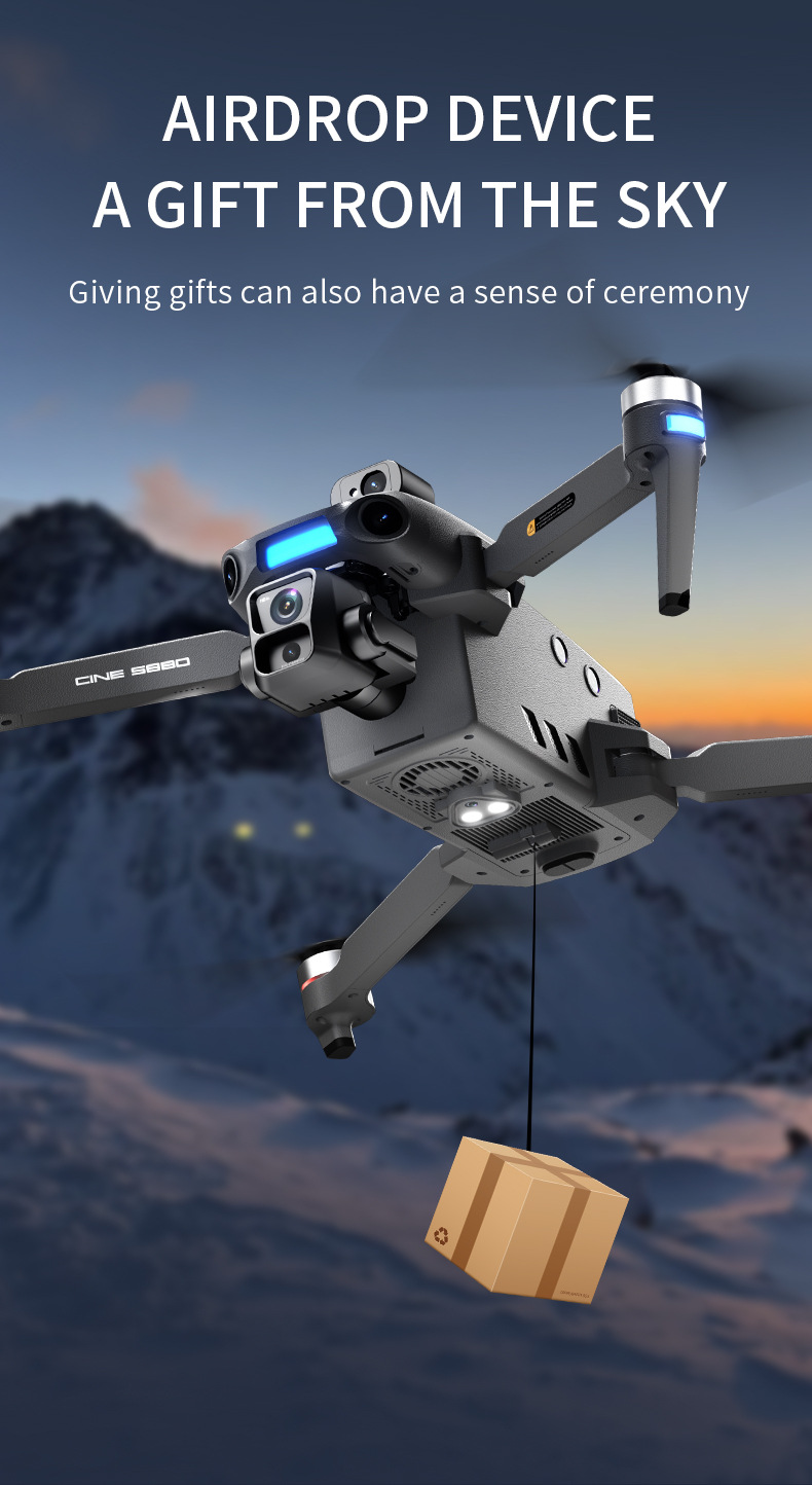 The latest S880 professional unmanned aerial vehicle, equipped with a large screen control for long-distance 12-kilometer video transmission and a 3-axis gimbal, Pengyi P7Max pic 16