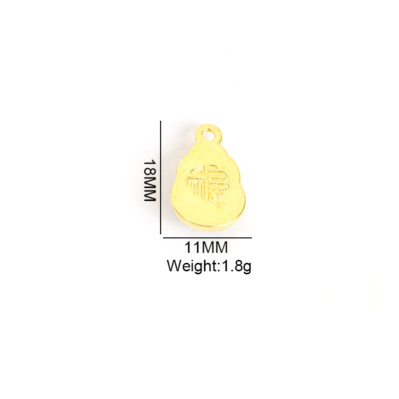 仿玉合金琉璃葫芦福字挂件吊坠 diy饰品配件手链项链配饰坠子挂饰详情1