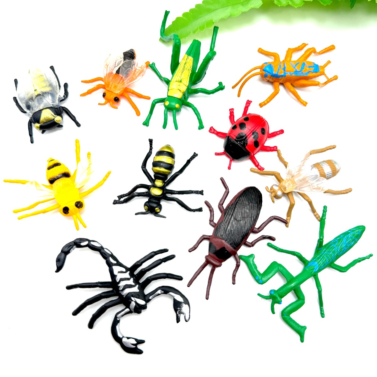 跨境热销仿真昆虫模型儿童早教认知动物模型PVC蜻蜓瓢虫蜈蚣蝎子详情1
