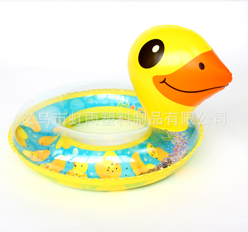儿童泳圈婴儿座圈充气亮片坐圈带头艇宝宝戏水圈小黄鸭加厚游泳圈详情10