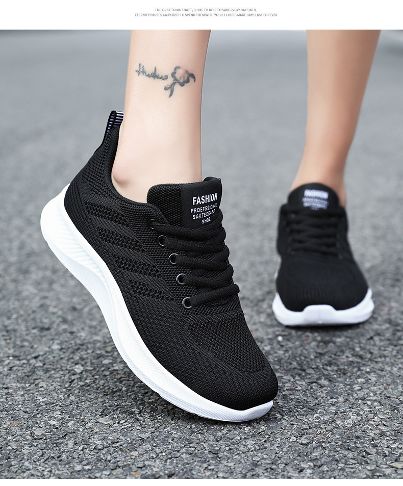 鞋子女春季休闲软底运动鞋透气单鞋飞织网面鞋批发代发跑步鞋女详情21