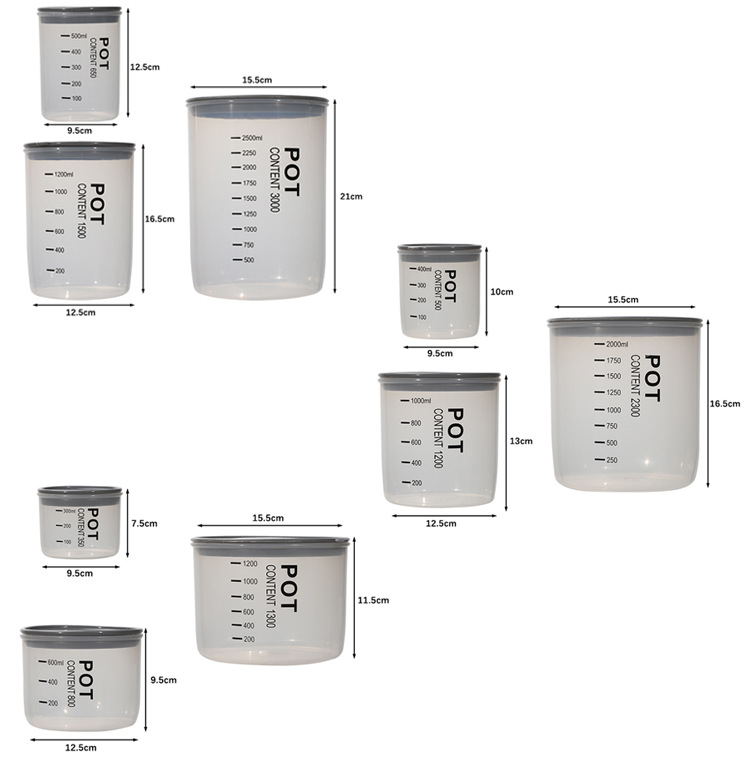 Plastic sealed cans, kitchen preservation storage boxes for grains and cereals, transparent containers for dry tea, snacks and milk powder pic 8