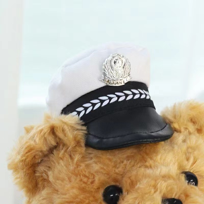 创意交警小熊公仔毛绒玩具警察熊网红机车熊铁骑泰迪熊玩偶礼物详情11