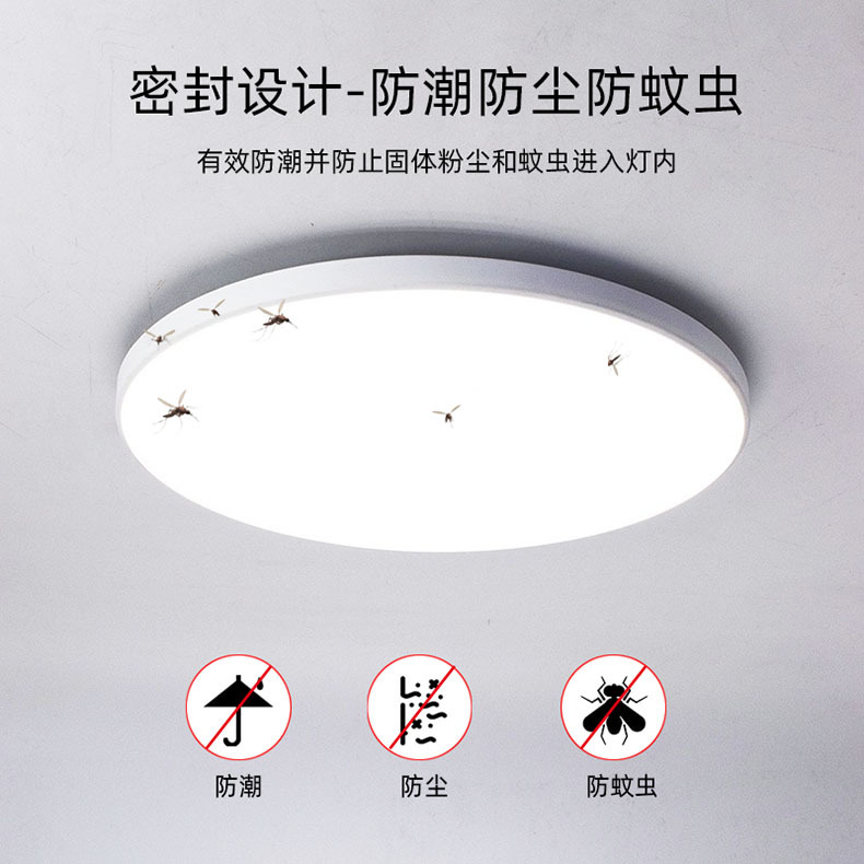 Cross-border exclusive LED ceiling lights, bedroom lights, simple home living room lights, corridor and balcony ultra-thin three-proof ceiling lights pic 6