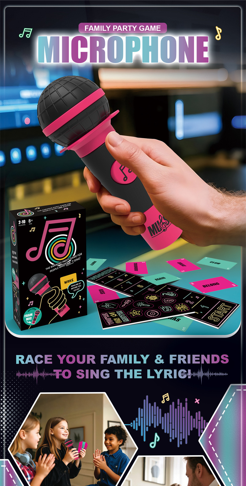 跨境新品Exciting Grab The Mic 糟糕歌手的棋盘游戏详情1