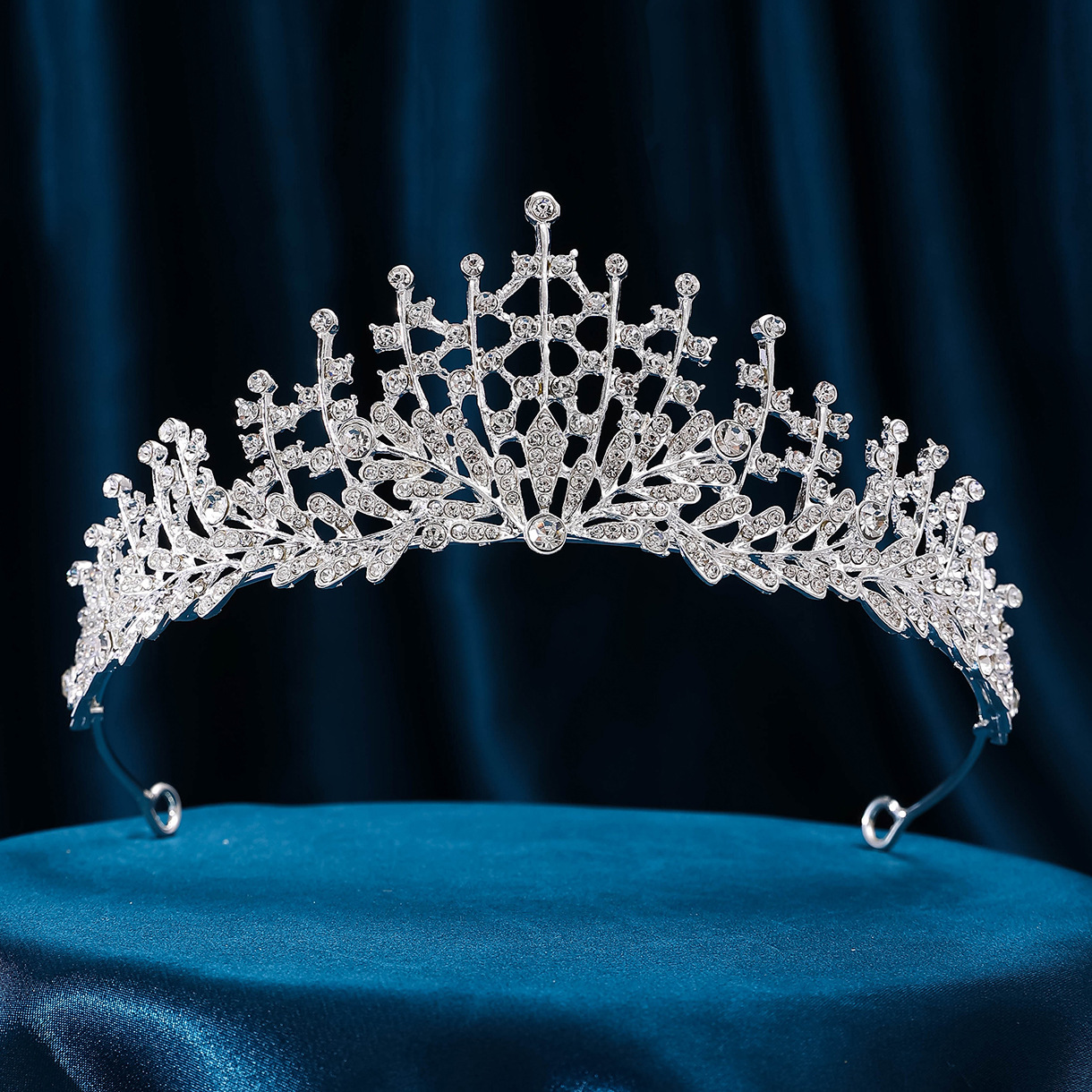 新娘皇冠头饰新娘巴洛克韩式水钻公主女王冠生日发饰端婚纱礼服配详情9