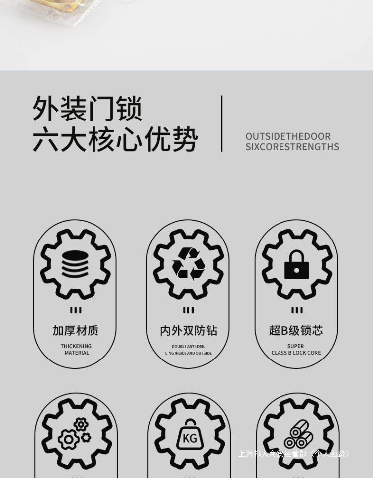 外装门锁老式防盗锁防撬家用大门铁门木门房门锁冷轧钢通用型锁具详情2