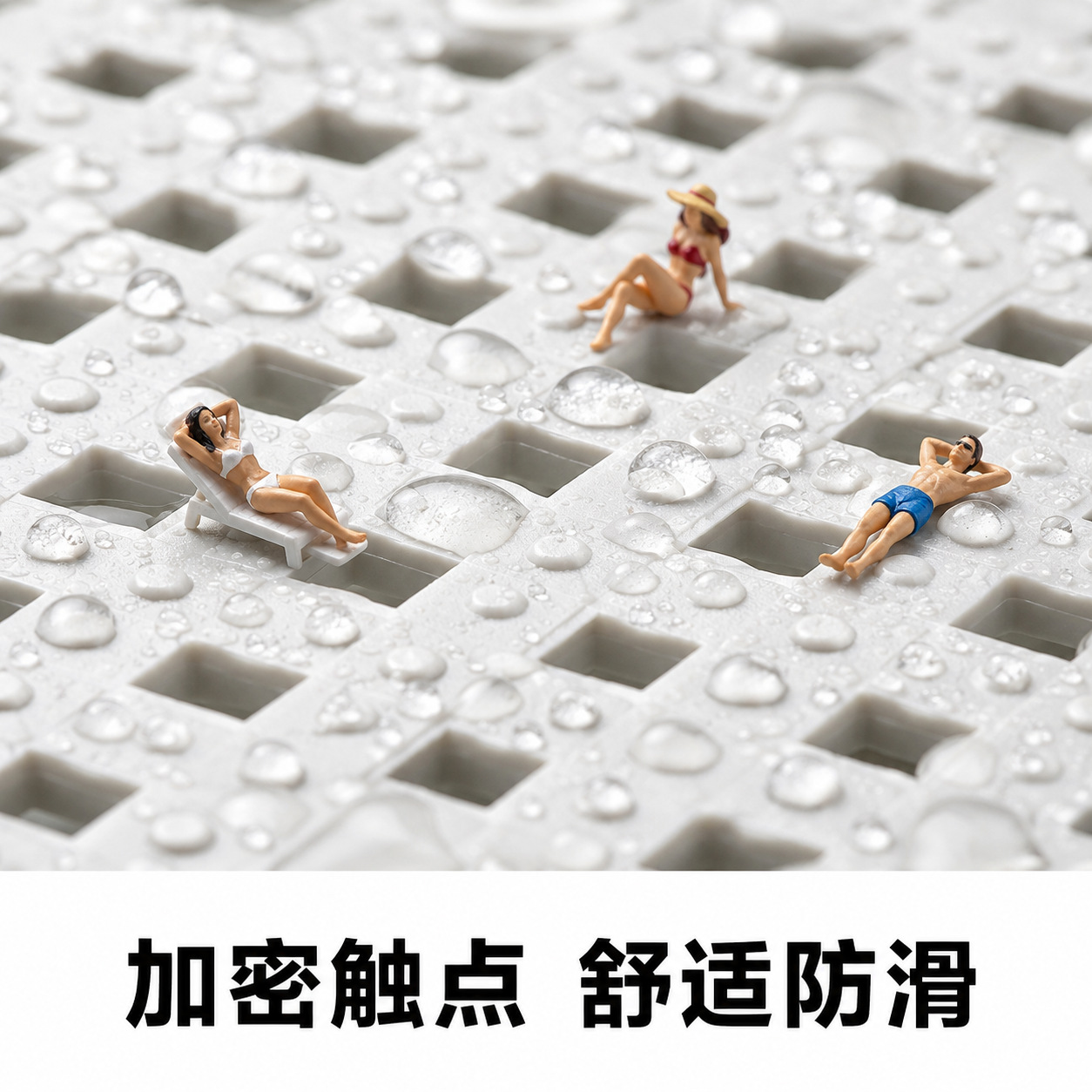 The bathroom is equipped with thickened PVC anti-slip floor MATS for bathing, waterproof foot MATS for toilets and swimming pools, and can be spliced with hydrophobic floor tiles pic 12