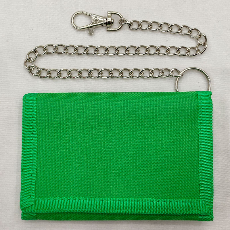 折叠防盗链条男士零钱包 跨境黑色三折小钱夹 拉链钥匙扣卡位钱袋详情9