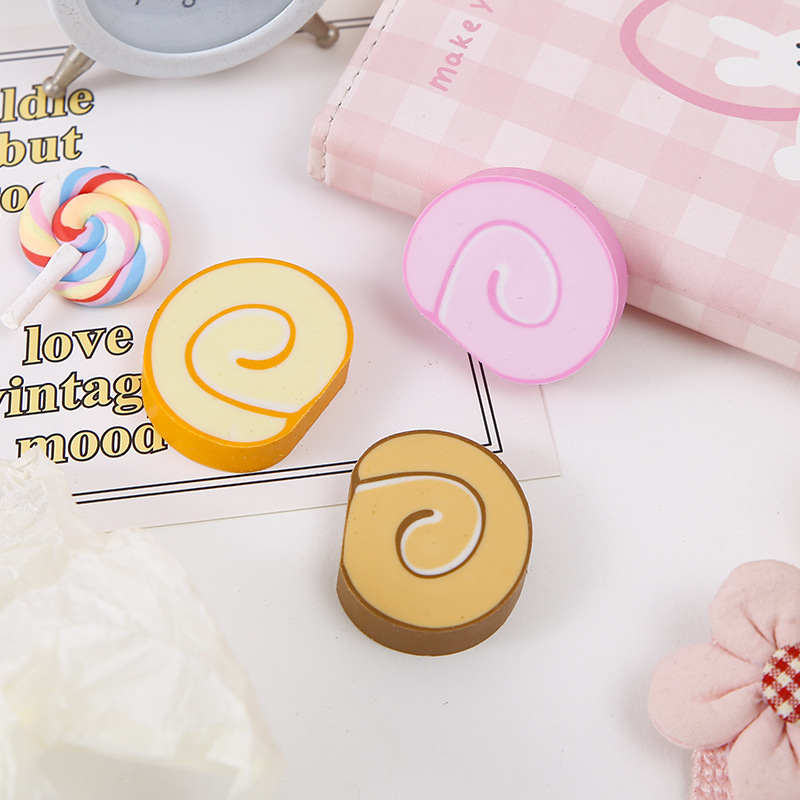 Swiss roll erasers are cute, clean, leave no marks, and are non-toxic. They are also student prize erasers. Wholesale from the manufacturer pic 8