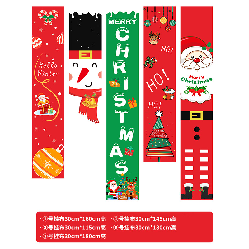 Amazon christmas new Product Decorative banner Polyester Christmas background fabric set Banner Banner Christmas pic 2