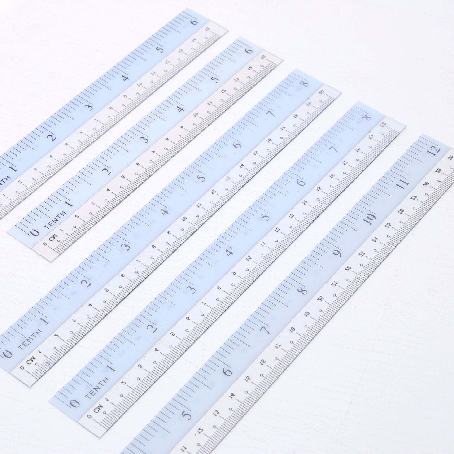 独角鹿定制塑料学生直尺15cm尺子20cm白边尺30cm软直尺可印logo英才文具尺子工厂详情7