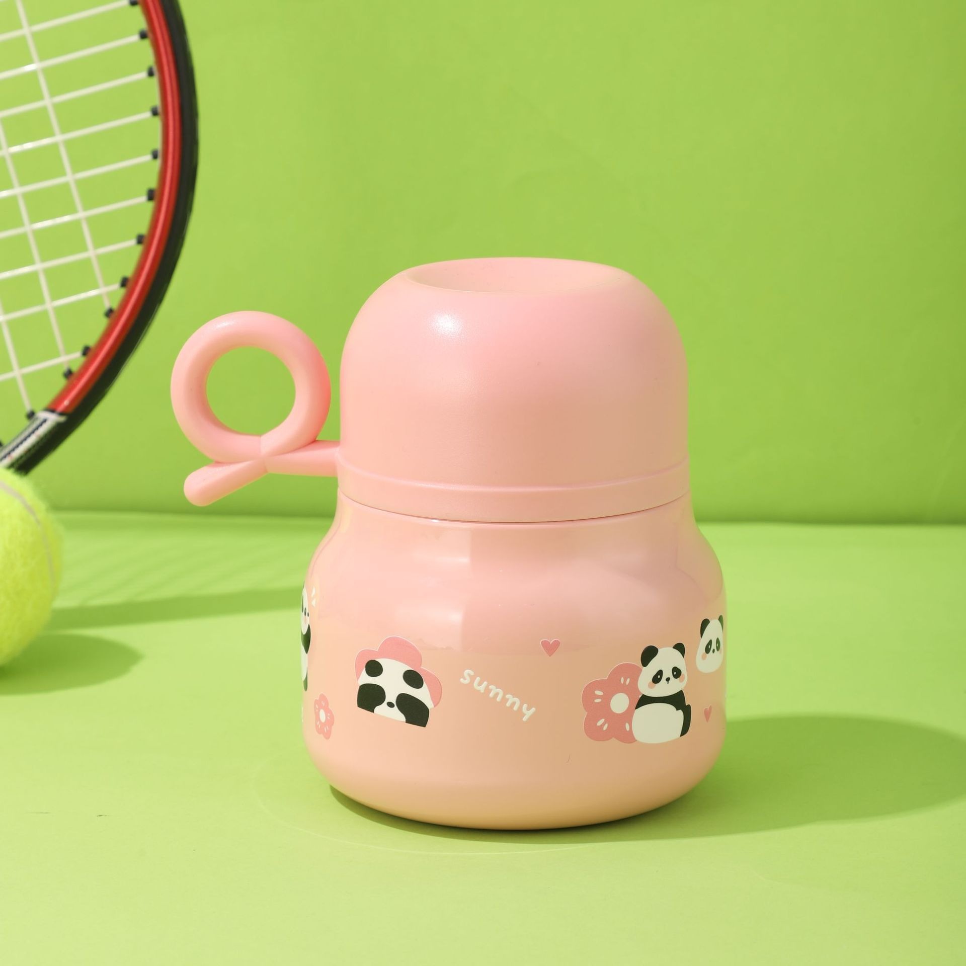 国潮产品316不锈钢熊猫泡泡焖烧杯可爱女生高颜值保温杯双层带杯勺批发详情5