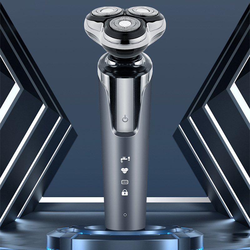Cross-border digital display 8801 shaver, electric water shampoo, razor, USB charging, three-in-one or four-in-one beard knife pic 25