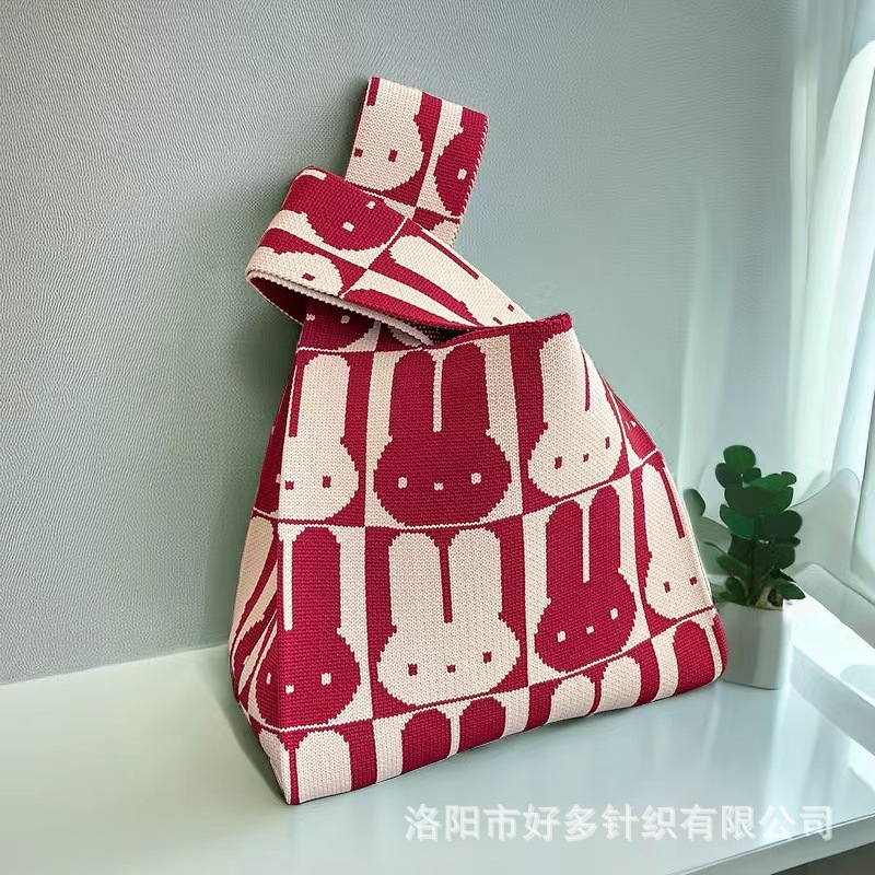 结婚喜庆伴手礼针织包手拎包飞织包手腕包礼品袋新年背心水桶包详情1