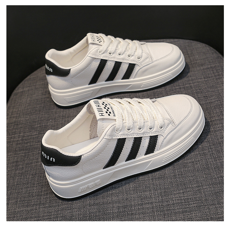 真皮小白鞋女鞋2024早春季时尚百搭厚底单鞋软底休闲鞋运动鞋板鞋详情23