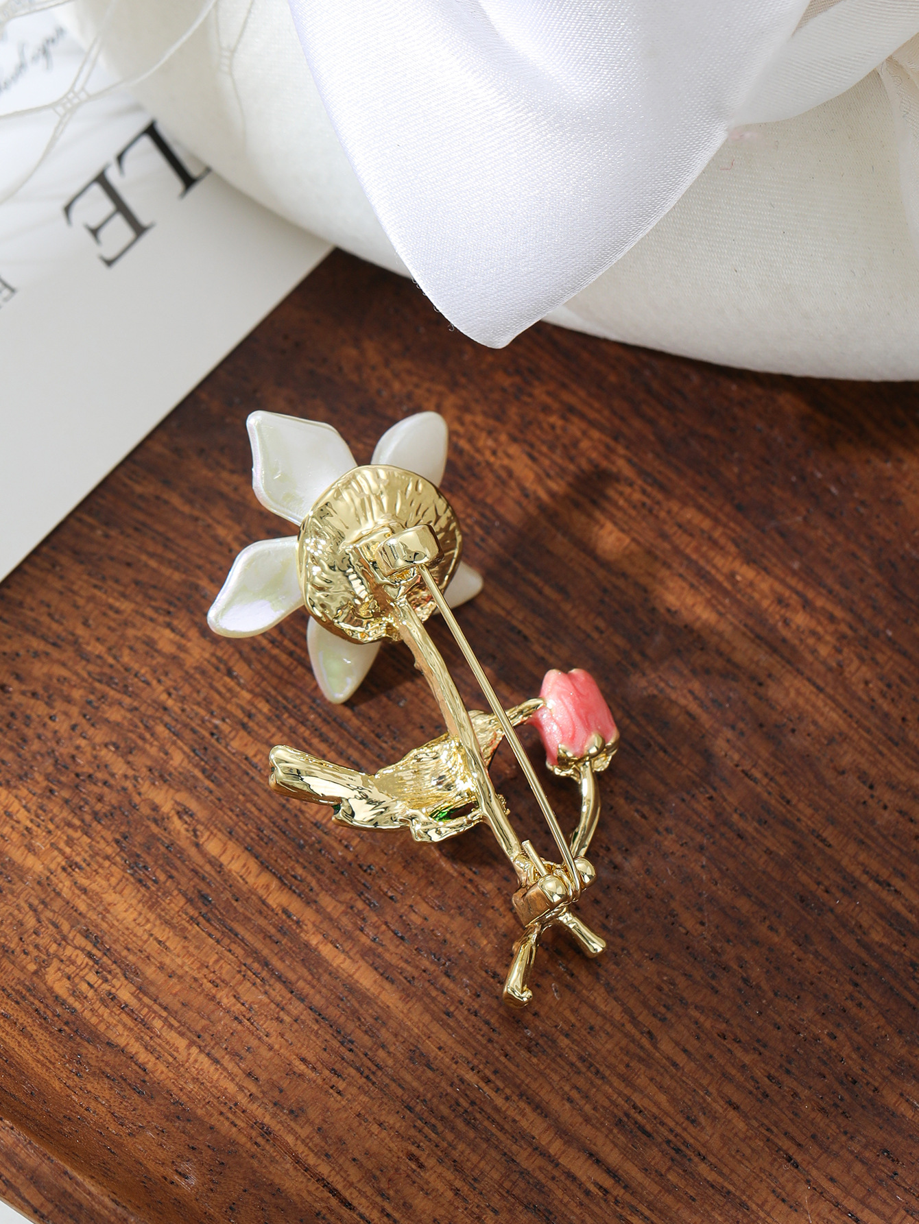 新款复古中国风荷花胸针女时尚优雅莲花别针小众个性胸花西装配饰详情2