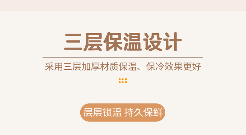 新款多巴胺时尚拼色双层午餐包餐具大容量户外带饭上班便当保温包详情8