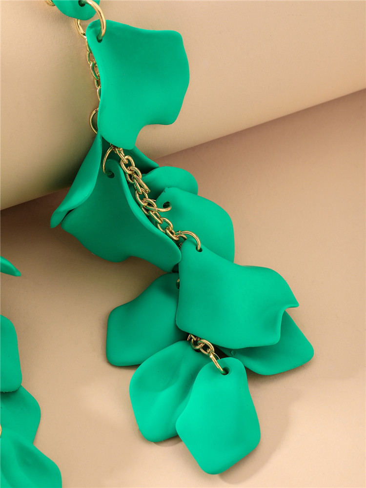 European and American rose petal long tassel earrings, fashionable, ins, elegant, internet-famous, high-end, eco-friendly earrings for women pic 16