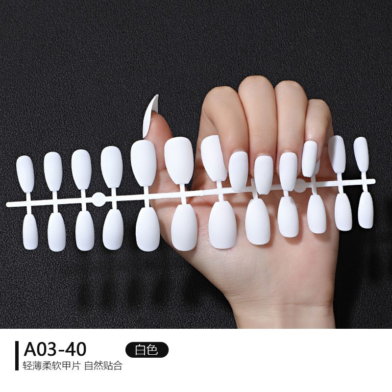 Custom-made matte ballet nail strips, nail plates, nail patches, 24 pieces, matte coffin nails, false nails, manicure pic 3