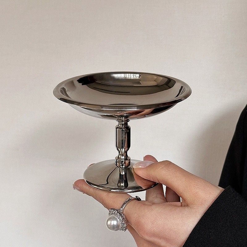 INS博主同款不锈钢宫廷风高脚杯甜品布丁杯冰淇淋奶冻碗拍照道具详情9