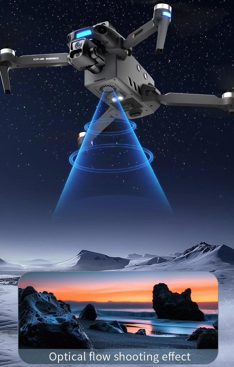 The latest S880 professional unmanned aerial vehicle, equipped with a large screen control for long-distance 12-kilometer video transmission and a 3-axis gimbal, Pengyi P7Max pic 12