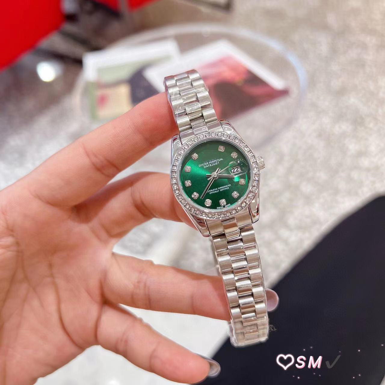 微商劳力家士日志系列时尚潮流钢带手表女名表石英手表女男代发详情43