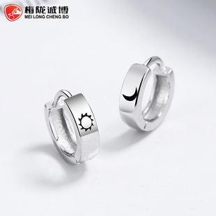 925纯银竹节耳环女韩国简约个性仙圈圈耳扣ins高级感冷淡风耳圈饰详情7