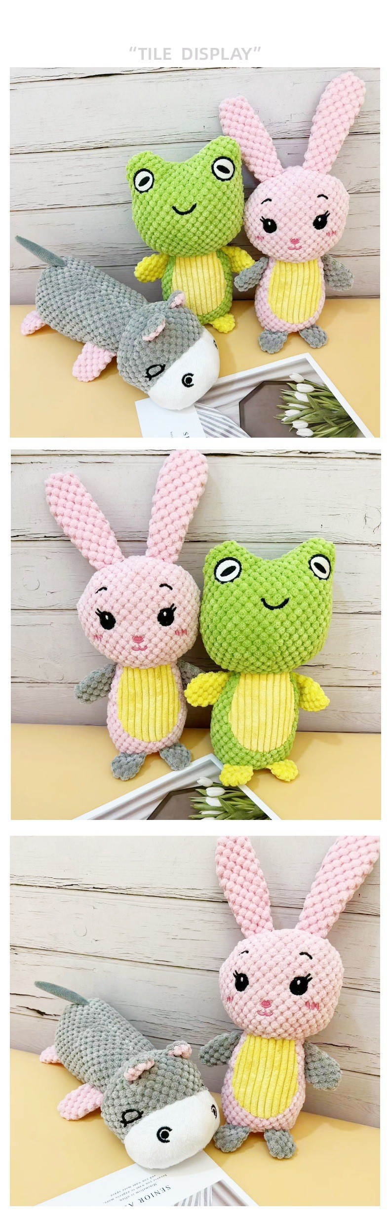 Cute animal-shaped plush toys for dogs that can be bitten and make sounds, self-entertaining and boring, and pet supplies in stock for wholesale pic 5