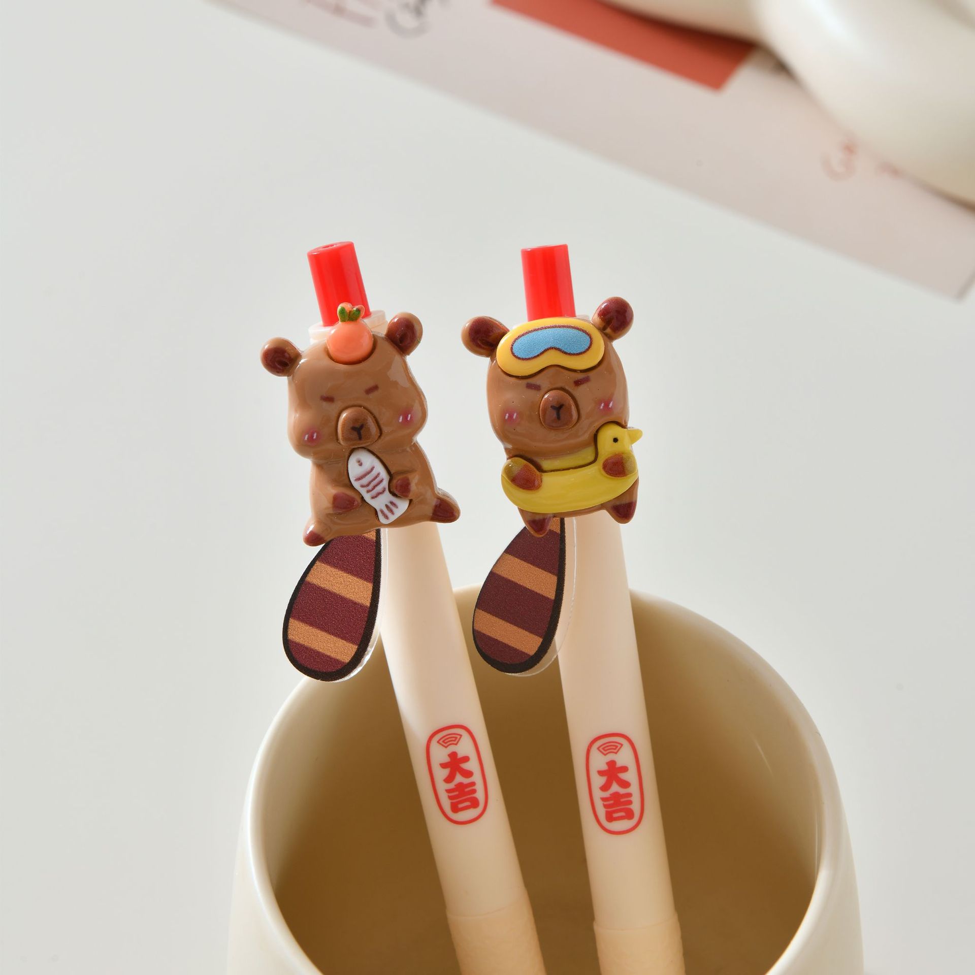 Wholesale of new Kapipala tail-shaking press gel pen 0.5mm anti-slip grip quick-drying creative stationery pic 10