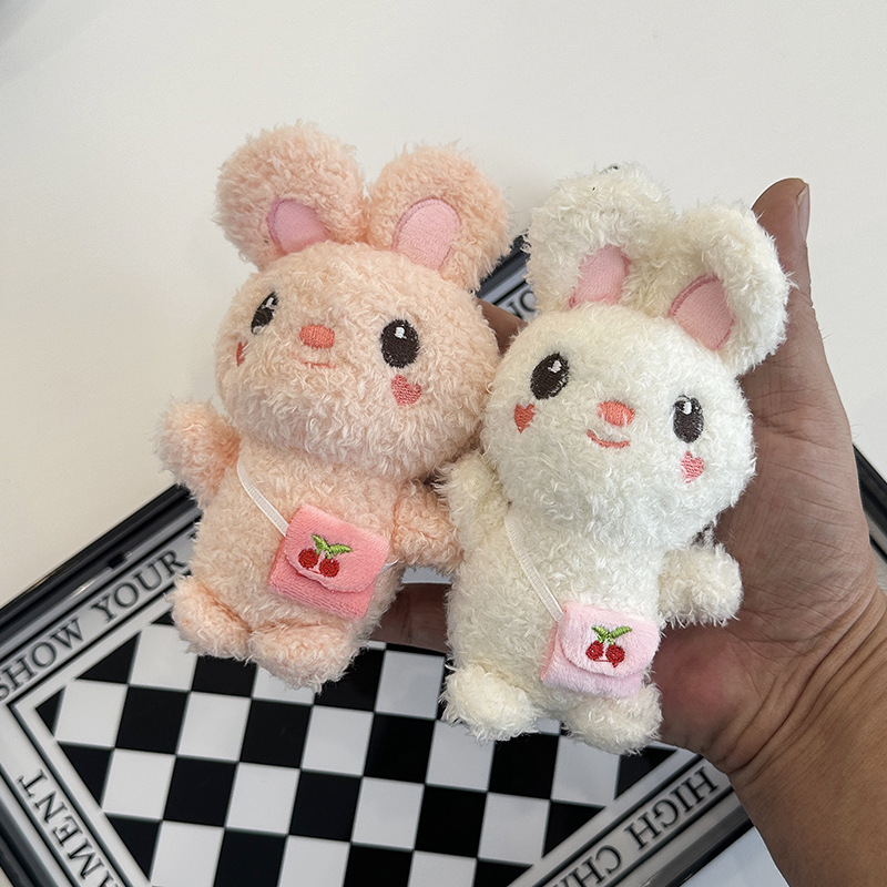 Wholesale of cute bear pendants, plush toys, figurines, little rabbits, schoolbags, hanging ornaments, keychains, and doll gifts pic 14