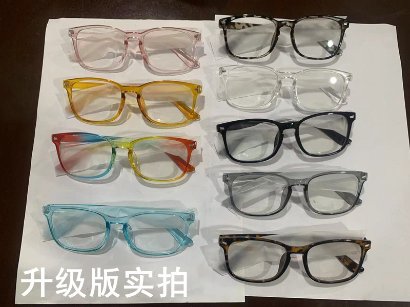 复古平光镜男女防蓝光眼镜防紫外线方形镜框米钉眼镜架电脑镜8082详情2