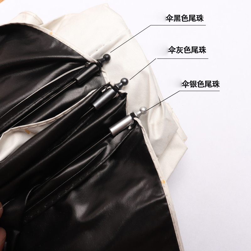 1F31批发雨伞配件伞尾珠金属折叠伞珠子三折尾滴太阳伞尾滴零件银详情11