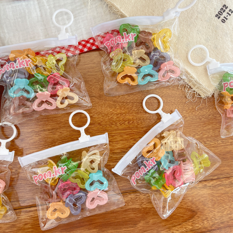 新款儿童果冻色迷你儿童小抓夹不伤发宝宝发抓可爱女童糖果色发夹详情6