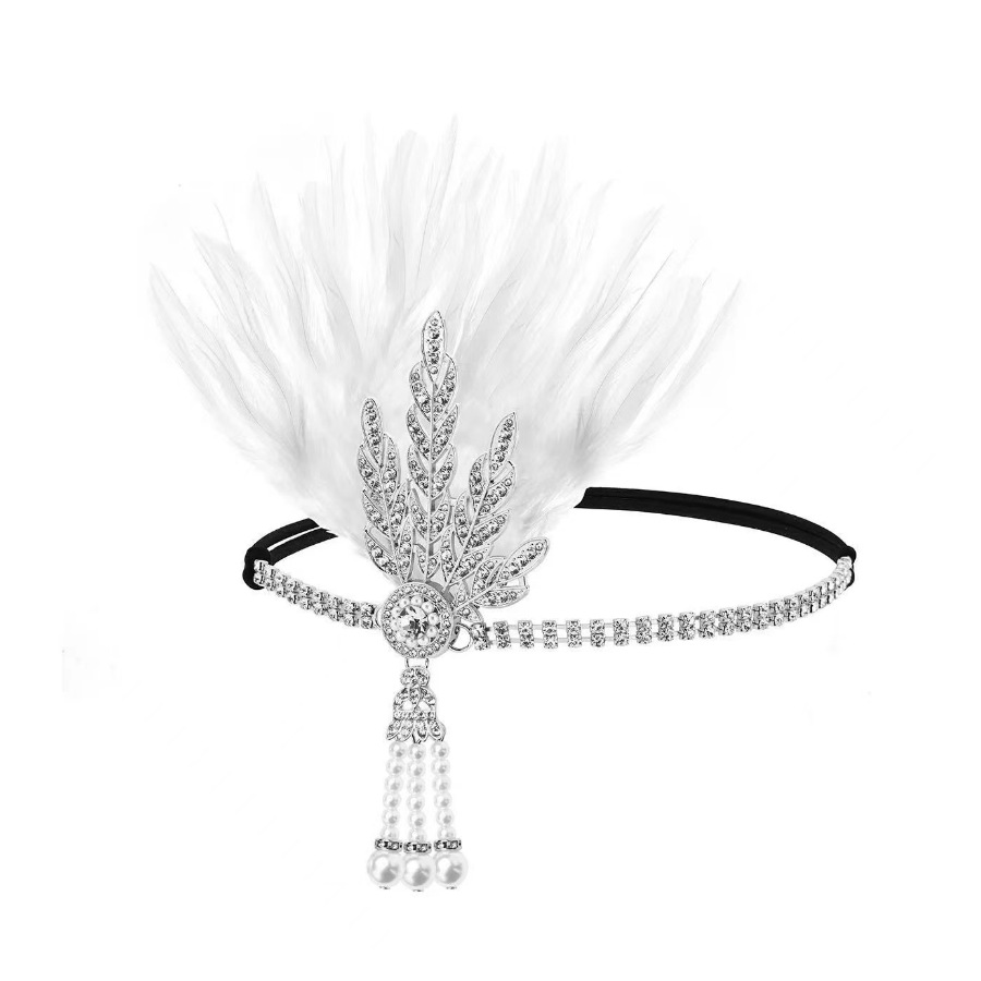The black feather headband for the female Halloween party at the 1920s Masquerade is now in hot stock on Amazon pic 9