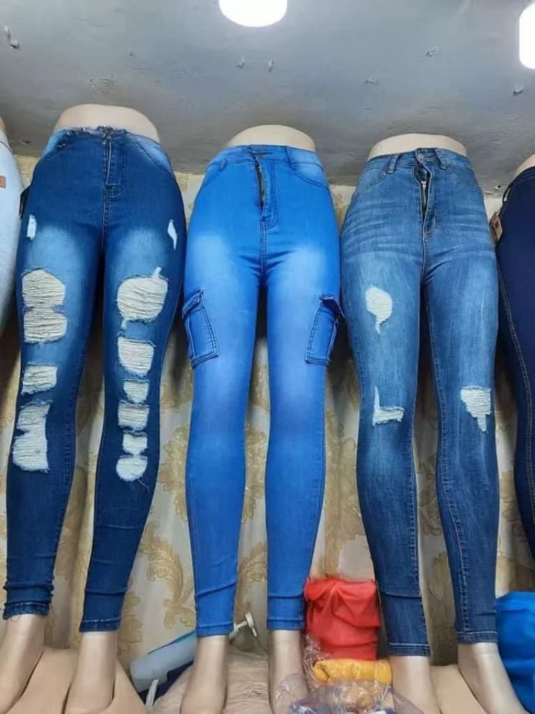 女士牛仔长裤外贸提臀修身弹力小脚裤批发Ladies skinny jeans详情17