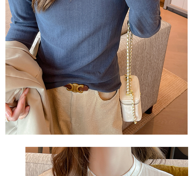 秋冬季磨毛椰绒小立领正肩内搭打底衫女德绒可外穿高级感上衣t恤详情28