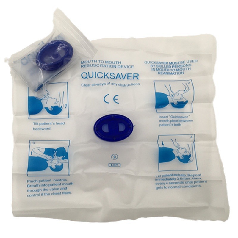 跨境专供一次性CPR单向人工呼吸面罩人工呼吸器便携式户外急救包详情6