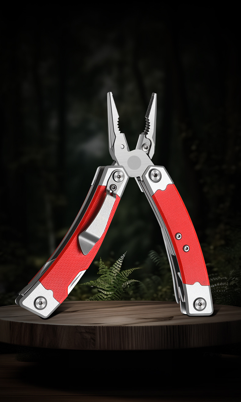 多功能野营工具钳折叠压接不锈钢迷你断线剥线组合刀钳五金工具详情12