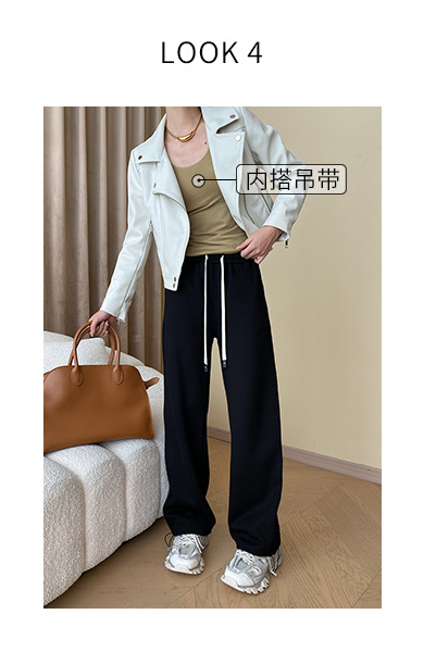 司南 时髦斜门襟拉链设计感 超模机车风皮衣夹克外套高级 SN4227详情14