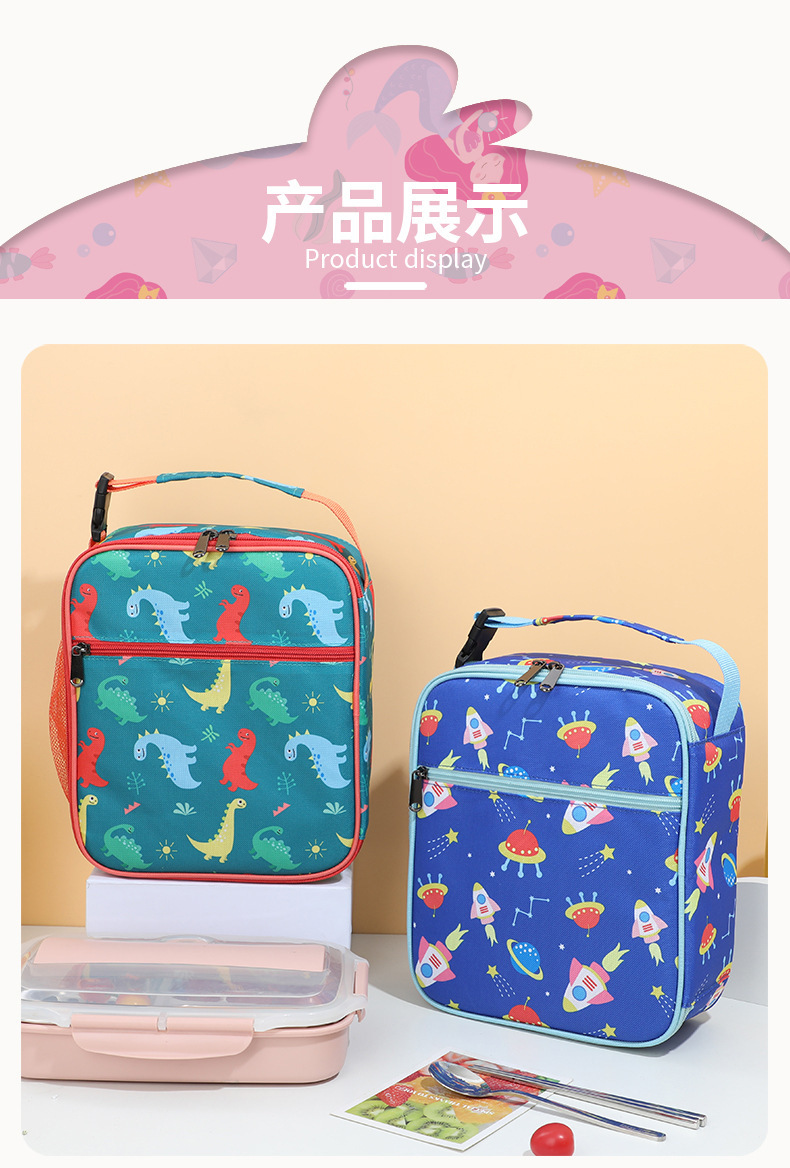 亚马逊爆款午餐包学生保温包儿童冰包跨境便携牛津布折叠便携冰包详情14